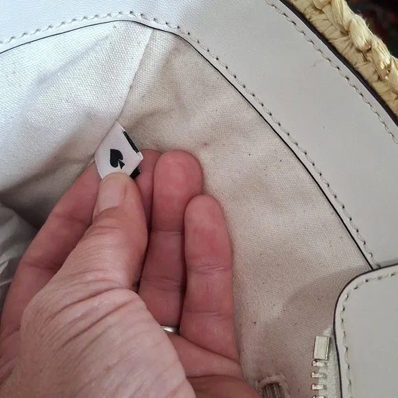 Kate Spade Tan and Cream Woven Tote - Picture 9 of 13